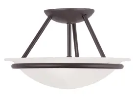 4823-07 Livex Lighting Newburgh 2-light Ceiling 12 Inch L X W 7 H Bronze