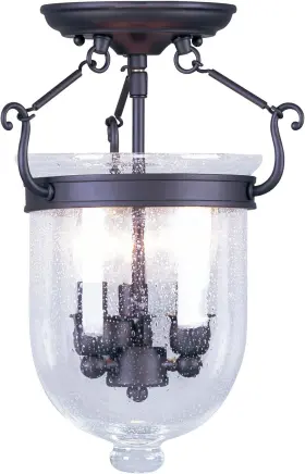 5081-07 Livex Lighting Jefferson 3 Light Bronze 10 Inch L X W 14 H 5081-07 Livex Lighting Jefferson 3 Light Bronze 10 Inch L X W 14 H