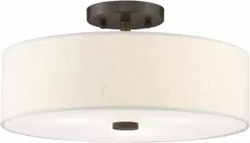 52135-92 Livex Lighting Meridian Collection 3-light Semi Flush English Bronze 52135-92 Livex Lighting Meridian Collection 3-light Semi Flush English Bronze