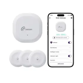 Loocam 973225215440 Water Leak Detector 3 Pack And Smart Hub For Home Wireless 2.4ghz Wifi