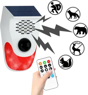 Lora 313104858898 Solar Motion Sensor Alarm Outdoor Indoor Noise Maker With 8 Repla