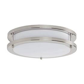 Luminance F9913-80-1-4k Led Flush Mount - 12-inch Bright Satin Nickel
