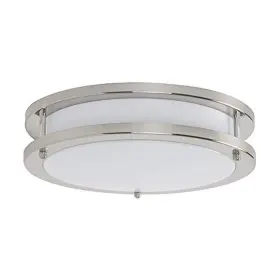 F9913-80-1-4k Luminance Led Flush Mount - 12-inch Bright Satin Nickel