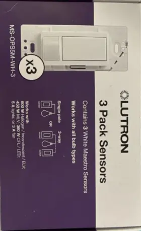 Ms-ops5m-wh-3 Lutron Maestro Motion Sensor 3 Pack White Model