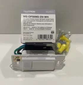 Ms-ops6m2-dv-wh Lutron Maestro Motion Sensor Switch 120-277v Single/multi-location
