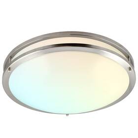 Luxrite Lr23284 18 Inch Led Flush Mount Ceiling Brushed Chrome - 5 Colors
