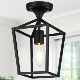 N1960cl06 Lynnoland Upgraded Semi Flush Mount Ceiling Light Black Industrial Classic N1960cl06 Lynnoland Upgraded Semi Flush Mount Ceiling Light Black Industrial Classic