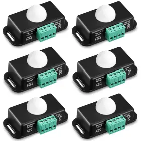 Macarrie 445034262278 6 Pack 12v 24v Pir Sensor Led Motion Detector Light Switch Body In