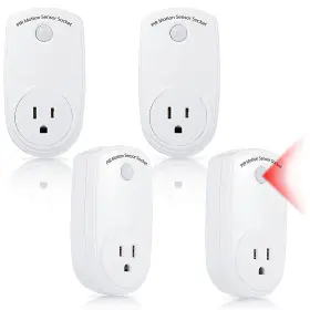 Macarrie-sensor-65 Macarrie 4 Pieces Motion Sensor Sockets Indoor Plug In Light Control Switch 120