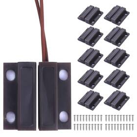 Manesi 445007292271 Mc-38 Surface Mount Wired Nc Door Sensor Alarm Magnetic Reed Switch Brown 10 Pai
