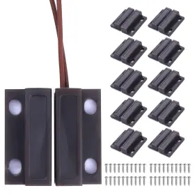 Mc-38 Manesi 445007292271 Surface Mount Wired Nc Door Sensor Alarm Magnetic Reed Switch Brown 10 Pai Mc-38 Manesi 445007292271 Surface Mount Wired Nc Door Sensor Alarm Magnetic Reed Switch Brown 10 Pai