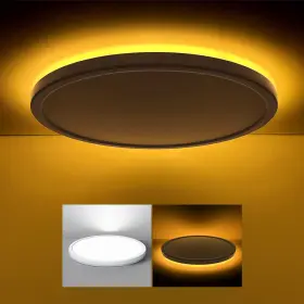 Ls-cl-g2-24w-dim-bk Matane Ls-cl-g2-24w-dim-bk/n 12 Inch Led Flush Mount Ceiling Light Fixture With Night 24w