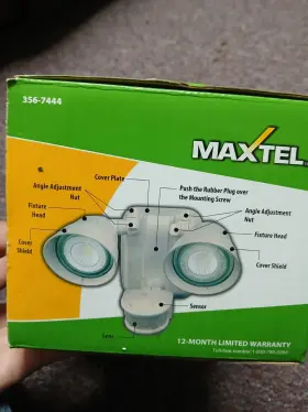 356-7444 Maxtel Led Out Door Lighting Motion Sensor