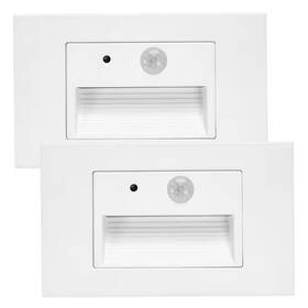 Maxxima 313106519513 Horizontal Hardwired White Motion Sensing Led Step Or Stair Light Indoor/outdoo