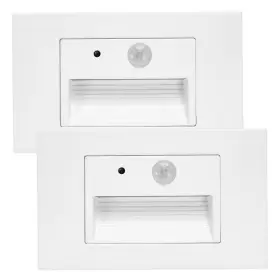Maxxima 313106519513 Horizontal Hardwired White Motion Sensing Led Step Or Stair Light Indoor/outdoo Maxxima 313106519513 Horizontal Hardwired White Motion Sensing Led Step Or Stair Light Indoor/outdoo