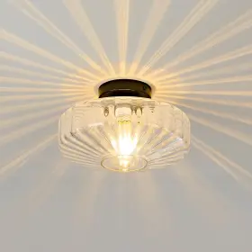 Ddxd09-tm-300 Mazu House Glass Semi Flush Ceiling Lights - 12 In Vintage Mid 11.8 Inch Clear