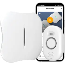 Wifi-w13 Metak Wd61 Wifi Water Leak Detector For Home With App Notification 1 Gateway S