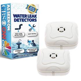 Mindful Design 841478139010 2 Pack Water Leak Detector 95 Db Flood Detection Alarm Sensor For Bathrooms Base