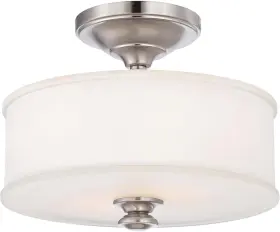 4172-84 Minka Lavery Semi Flush Mount Ceiling Light 10.75x13.50x13.50 Brushed Nickel