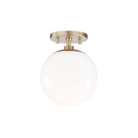 Mitzi Hudson Valley Lighting H105601-agb Stella - 1 Light Semi Flush 9 Inches Medium Aged Brass
