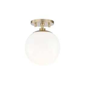 H105601-agb Mitzi Hudson Valley Lighting Stella - 1 Light Semi Flush 9 Inches Medium Aged Brass