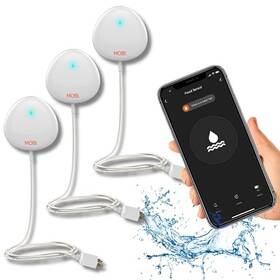 Mobi 700062 Smart Home 2.4ghz Wifi Water Leak Sensor Detector Alarm