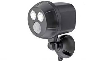 Mr. Beams Mb390-brn-01-03 Ultrabright Battery Operated Motion Sensor Led Spotlight - Brown 300 L