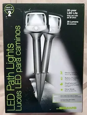 Mb572 Mr. Beams Wireless Battery-powered Motion Sensing Led Path Lights 2-pack
