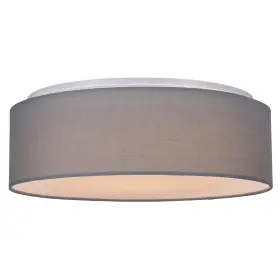 52522.25 Navaris Flush Mount Ceiling Light - 15.75 Inch Diameter Drum Lamp Gray