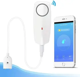 Newgoal 738628665751 Water Alarm Sensor With 80db Loud Sound Wifi Leak Detector Overflow Alar