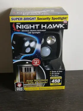 Nighthawk 735541213250 Ontel Night Hawk - Super Bright 450 Lumen Led Outdoor Indoor Security Spotlight