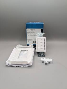 Nlight 745977903618 Npodm 2p Wh Push Button Raise/lower Switch Low Volt White