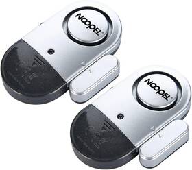 Noopel 705353802560 Door Window Alarm 2 Pack Home Security Sensor Burglar Anti-theft 120db Al