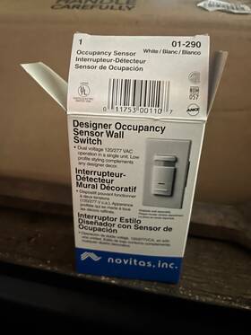 Novita 01-290 Occupancy Sensor Wall Switch