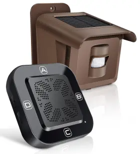 Oinnmm 614162974033 Woinnmm Solar Wireless Driveway Alarm 1/2 Mile Long Range Alarms Wir