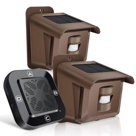 Oinnmm 614162974040 Woinnmm Solar Wireless Driveway Alarm 1/2 Mile Long Range Outdoor W