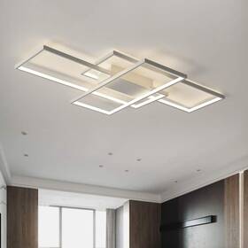 Okes Mg7845-w Modern Dimmable Led Ceiling Light 78w White Flush Mount