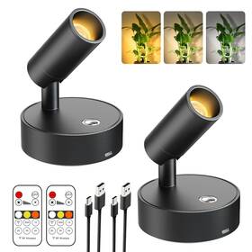 Olafus Lha03e Led Wireless Spotlight Indoor Rechargeable Battery Uplighting Black