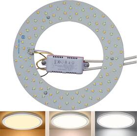 Olymstar Ledm-18w 24w 3 Color Temperature Led Flush Mount Ceiling Fan Light Kit Clear