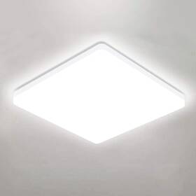 Oowolf 782913067775 25w 5000k Led Flush Mount Ceiling Light Fixture Square-12inch White