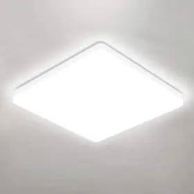 Oowolf 782913067775 25w 5000k Led Flush Mount Ceiling Light Fixture Square-12inch White