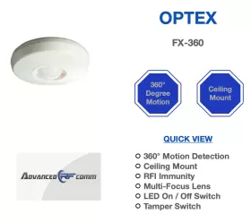 Fx-360 Optex Ceiling Mount Motion Detector