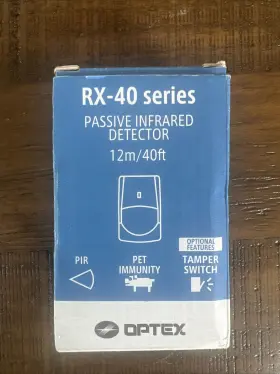 Rx-40pi Optex Pet Immunity Passive Infrared Detector 12m/40ft Rx-40pi Optex Pet Immunity Passive Infrared Detector 12m/40ft