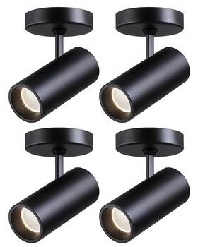 Opulux Opms001 12w Led Dimmable Ceiling Spotlight Indoor - Black 4pcs