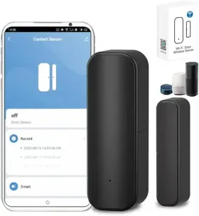 Wf-108 Ougether Wifi Door Sensor Smart Home Contact Detector Tuya Life Alexa Google