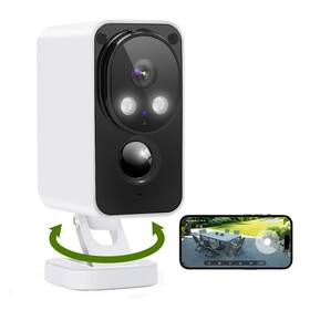 Pm Popmake De520 Security Cameras Wireless Outdoor 180 Pan Rotate 2k Full Color Night Vision