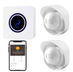 Qonsasiao 768447064459 Wifi Driveway Alarm Wireless Motion Sensor System Smart App Alert Out