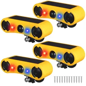 B0dcvdm62g Qualirey Solar Outdoor Motion Sensor Alarm 2 X 129db Loud Noise Maker 13 Sound
