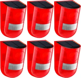 Sirens-08871 Qualirey 129db Solar Motion Sensor Alarm And Strobe Light - 6-pack