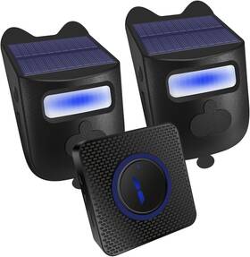 Qumox B1198 Solar-powered Driveway Alert System - Wireless Motion Sensor Doorbell With We